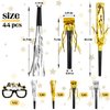 Yazabai 44 Pcs 2025 New Year's Eve Party Supplies Including Happy New Year Hats Glasses Silver and Gold Noisemakers (Glasses)