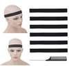 YTBYT 6 Pcs Elastic Band Lace Melting Bands Adjustable Wig Headbands for Lace Frontal Laying (Width 1 Inch)