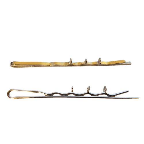 2" Silver Nickel Craft Hair Bobby Pins with 3 Loops (Pack of 24)