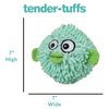 SmartPetLove Snuggle Puppy Tender-Tuffs Ball - Round Pufferfish Tough Dog Toy - Cute and Fun Plush Ball with Squeaker