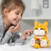 QLT QIAOLETONG Cute Animal Micro Mini Building Blocks Kit, Orange Cat Micro Bricks Building Toys for Adults, Party Favors for Kids 8-12+, Birthday Gift, Carnival Prizes (834 PCS)