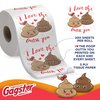 Romantic Toilet Paper Roll by Gagster - 3 Ply Funny Novelty Gag TP - 200 Sheets Per Roll - For Birthday, Valentine's Day, and Anniversary Gag Gift - Printed on Every Sheet - I Love the Poop Outta You