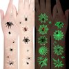 Luminous Halloween Temporary Tattoos for Kids，Halloween Party Favors-10 Sheet Glow Halloween Spider Web Tattoos for Boys and Girls,Halloween Decorations,Games Gift Prizes for Kids,Goodie Bag Fillers