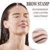 Eyebrow Stamp Stencil Kit Eyebrow Pomade Waterproof Eye Brow Stamping Kit Brow Stamp Trio Kit 10 Eyebrow Stencils With Dual Ended Brow Brush Perfect Natural Brow Pomade Eyebrow Kit Light Brown