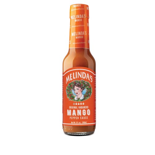 Melinda’s Mango Habanero Hot Sauce - Sweet & Mild Hot Sauce - Mango Habanero Sauce Made with Fresh Ingredients, Real Mango, Habanero Peppers, Vinegar, Carrot & Lime - 5oz, 1 Pack