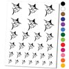 Jumping Marlin Fish Temporary Tattoo Water Resistant Fake Body Art Set Collection - Yellow (One Sheet)
