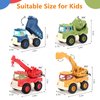 Olbyefly Construction Toys for 2 3 4 5 Years Old Boys Girls Kids Toddlers, Sandbox Excavator Toy Construction Truck Toys Vehicles Dump Crane Cement Mixer Truck, Christmas Birthday Gifts