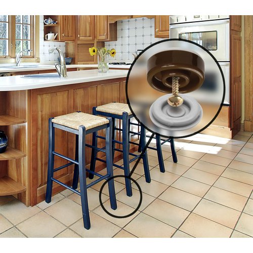 Slipstick Chocolate CB255 1 Inch Floor Protector Chair Glides/Furniture Slider Feet (Set of 8) Self Stick or Screw Brown, 1-Inch, 8 Count