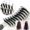 Round Brush Set for Blow Drying, with Boar Bristle Vented Curved Detangling Hair Brush, Thermal Ceramic & Ionic Tech Reduce Frizz Hair, Makes Hair More Smooth and Shiny for Curling & Straightening