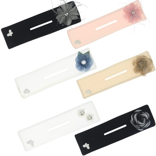 K&Y 6 PCS Elegant Flower Butterfly Lazy Hair Curler Bun Maker For Hair elegant bun lazy hair curler bun maker Deft bun Make For Women Girls (6pcs mixed color 1)