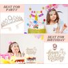 9th Birthday Decorations for Girls, Including 9 year old Birthday Cake Topper, Birthday Queen Sash with Pearl Pin, Sweet Rhinestone Tiara Crown, Number Candles and Balloons Set, Rose Gold