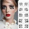 10 Pairs Halloween Eye Shadow Sense Eyeliner Decals with Spider Web Skull Bat Hat Black Cat Temporary Tattoo Stickers Face Eye for Women for Makeup Party Holiday