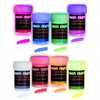 neon nights Glow in The Dark | Luminescent | Phosphorescent | Self-Luminous Paint - Set of 8