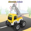 Cars Toy for 18m+ Years Old - Baby Toy Cars for Toddlers Push and Go Friction Powered Construction Truck Toys Plastic Action Vehicle Crane Toy with Playmat Storage Bag for Kids Boys Birthday Gifts