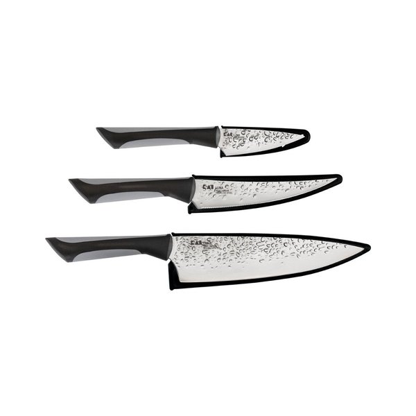 Kai Luna 3 Piece Knife Set with Sheaths and Soft-Grip Handles