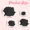 8pcs Black Iron On Rose Flower Patches for Clothes Designs Fabric Repair Patches 4 Size Embroidered Sew On Flower Patches Cool Applique Patches for Jacket Jeans Sweater Hats Shoes Bags for Women