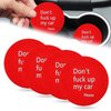 4Pcs Car Cup Holder Coasters, Don't Fuck up My Car Please, Universal Non-Slip Cup Holder Embedded Decorative Funny Coaster, Vehicle Interior Accessories Universal for Car, SUV, Truck(Red)