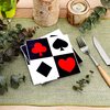 60Pcs Casino Party Supplies Poker Tableware Set 7"Poker Paper Plates and Casino Napkins Fork for Casino Night Poker Game Themed Poker Card Playing Club Heart Casino Birthday Party Decorations(Serve20)