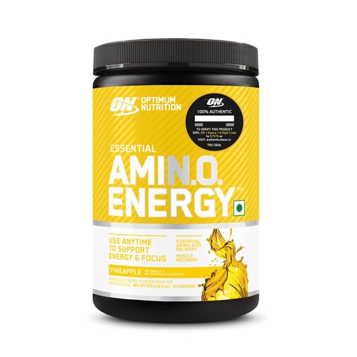 Optimum Nutrition Amino Energy - Pre Workout with Green Tea, BCAA, Amino Acids, Keto Friendly, Green Coffee Extract, Energy Powder - Pineapple, 30 Servings