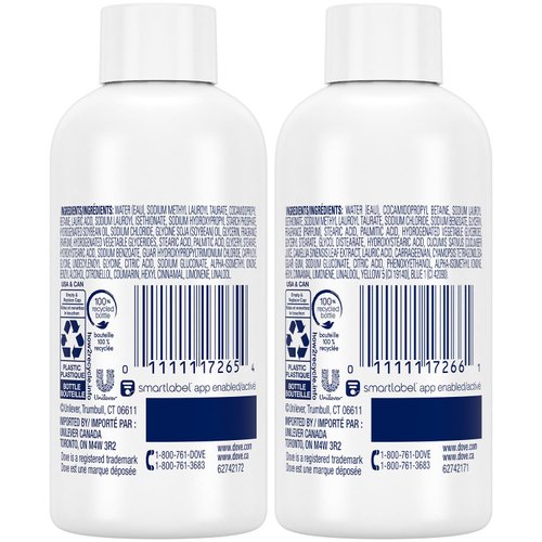 Dove Body Wash Travel Essentials Variety 2-Pack – Refreshing Cucumber & Green Tea + Deep Moisture Nourishing Body Washes, 3 Oz Ea