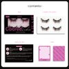 AJEAJE Christmas False Eyelashes,Self Adhesive Soft Natural Eyelashes,Handmade Fluffy Cat Eye Lashes 2 Pairs Red