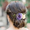 Fangsen Purple Berry Rose Hair Comb Festival Headpiece for Holiday Cosplay Women Party Silver (#537)