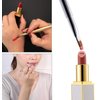 Rownyeon Travel Retractable Lip Brush Applicators Flat for Lipstick Gloss Creams Portable with Cap, Professional Makeup Brush for Women Girls As Christmas Gift and Halloween Makeup Tools