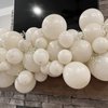 White Sand Balloons 12inch 50pcs Nude White Latex Balloons Matte Off White Balloons Baby Shower Party Balloons for Birthday Wedding Party Decoration