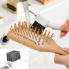 Hair Brush Cleaner Tool Double Action Metal Wire Comb Cleaner Hair Brush Rake 2-in-1 Remove Hair Dust Stiff Bristles, Home and Salon Use