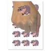 Cute Chubby Baby Hippo Hippopotamus Temporary Tattoo Water Resistant Fake Body Art Set Collection - 15 2" Tattoos (1 Sheet)