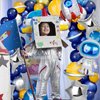 LovesTown 120PCS Space Party Balloon Garland, Universe Space Planets Party Decorations Kit UFO Rocket Astronaut Latex Balloons for Boys Kids Multi