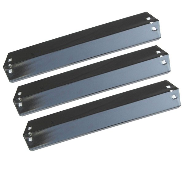 Direct Store Parts DP105 (3-Pack) 18 15/16 x 3 7/8 Inch Porcelain Steel Heat Plates Replacement for CharGriller 3001,3008,3030,4000,5050,5252, for King Griller 3008,5252 Gas Grill