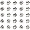 25 Pack Stainless Steel Hose Clamps, 1/4 inch to 1/2 inch Worm Gear Metal Hose Clamps for Pipe, Dryer Repair, Tubing and Fuel Line