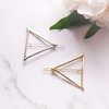 Yheakne Boho Triangle Hair Clip Barrette Metal Silver Geometry Hairpin Minimalist Hair Holder Modern Hair Accessories for Women and Gilrs (Silver Triangle)