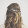 Yokawe Bridal Wedding Hair Comb Silver Crystal Bride Side Combs Pearl Hair Accessories for Women and Girls