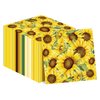 Jajajuegos 80Pcs Sunflower Paper Napkins Sunflower Disposable Party Napkins Set Sunflower Paper Luncheon Napkins Sunflower Theme Party Supplies for Sunflower Themed Parties, 6.5 Inch
