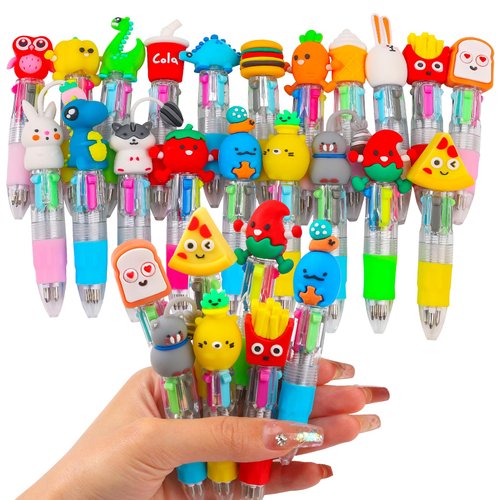 20Pcs Mini Multicolor Pens in One 4-in-1 Cute Pens Bulk for Kids, Ballpoint Pen for Birthdays and Children's Parties, Fun Pens Gifts Assorted Ink Kawaii Pens