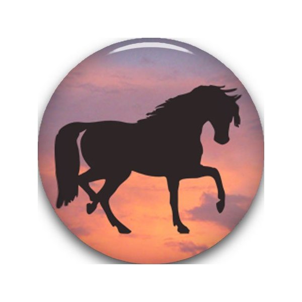 Golf Ball Marker 3/4", Assorted Animal Designs to Chose from - Black Horse Silhouette