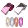 WOKOTO 10 Rolls Solid Color Nail Art Foil Stickers Starry Sky Full Wraps Adhesive Nail Transfer Decals Manicure Decoration (0.98inchs*39.4inchs)