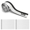Heat Shroud Aluminized Sleeving Heat Shield fuel line wire heat sleeve 1/2" I.D. x 10FT with 20 Pcs 3.9Inch Stainless Steel Cable Metal Zip Ties