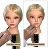 PERFEHAIR 22" Makeup Mannequin Head with 70% Real Hair, Cosmetology Manikin Doll Head for Girls Practice Face Painting, Hair Styling, Braiding, Blonde