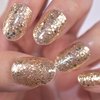 LIFOOST Glitter Gel Nail Polish Strips Adhesive Nail Art Stickers Color Gradient Full Cured Gel Nail Art Wraps Extra-Long Gel Manicure Strips (Glitter Gold)