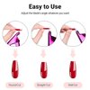 MelodySusie Acrylic Nail Clippers with 15pcs Magnet Sizers, Professional Nail Clippers Cutters for Long Acrylic Gel Nails Tips, Adjustable Stainless Nail Trimmer, Manicure Tool for Salon Home, Plum