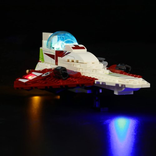 JANWAALY LED Lighting Kit Compatible with Lego 75333 OBI-Wan Kenobi’s Jedi Starfighter Building Set - Lights Only - Decoration LED Light Kit Without Building Block Model (Basic Version)