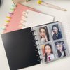 Kpop Photocard Binder with 30Pcs Inner Pages 3 Inch Photocard Holder Book Sleeves A5 Idol Card DIY Collector 2×3 Polaroid Photo Album, Black