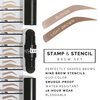 Brows by Bossy Dual-Color Eyebrow Stamp Stencil Kit with 5 Reusable Eyebrow Stencils for Professional Brow Stamping Shaping Kit and Instant Long Lasting Filling and Waterproof Tinting Definer