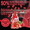 Creatine Monohydrate Gummies Complex 6400mg for Men & Women -Advanced Formula W/L-Taurine + Vitamin B12, Sugar Free Chewable Supplement,180 Strawberry Gummies 2pack