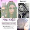Andelaisi Boho Moon Hair Clip Vintage Hollow Crescent Hairclip Natural Stone Pendant Hairpin Hexagonal Crystal Drop Hair Barrette Clip Hair Accessory for Women and Girls Headdress