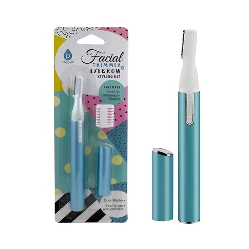 Pursonic | Facial Trimmer & Eyebrow Styling Kit for Hair Removal on Eyebrows, Lips, Cheeks, Ears, Neck, Underarms and Bikini Area - Painless & Easy-to-Use Design