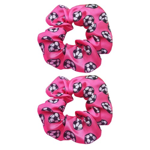Women Girls Soccer Hair Scrunchie Football Hair Ties Soccer Hair Band Sport Hair Accessories Elas...